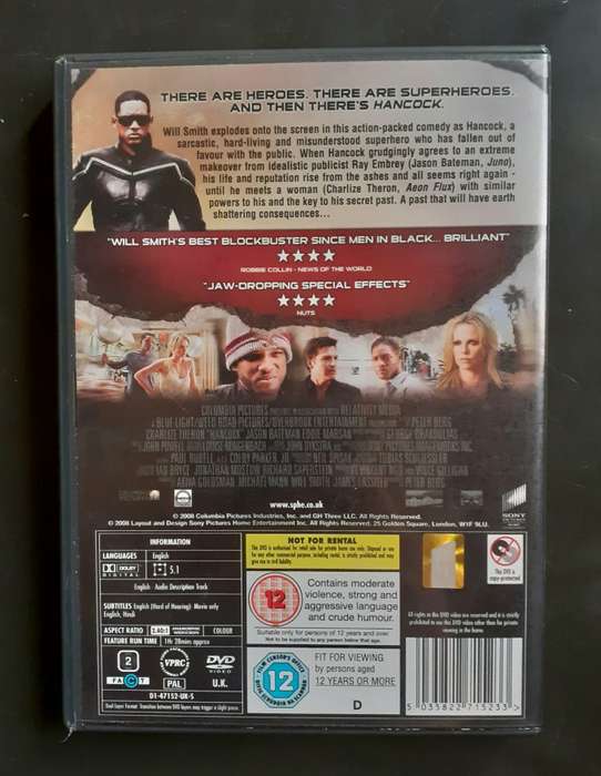 Hancock - Will Smith & Charlize Theron (DVD)