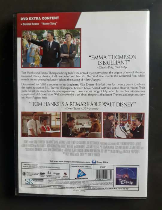 Saving Mr. Banks - Emma Thompson & Tom Hanks (DVD)