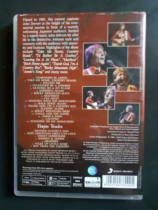 John Denver - Rocky Mountain High - Live in Japan 1981 (DVD)