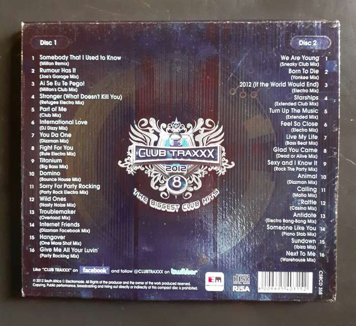 Club Traxxx 2012 Vol.8 Mixed by DJ Dizzy (2 CD Set)