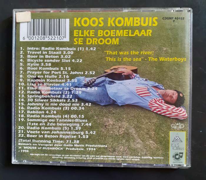 Koos Kombuis - Elke Boemelaar Se Droom (CD)