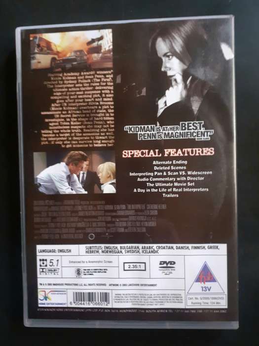The Interpreter - Nicole Kidman & Sean Penn (DVD)