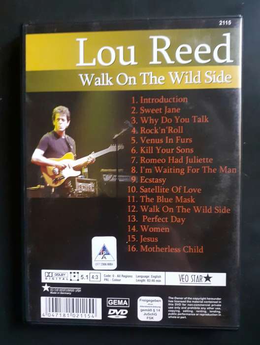 Lou Reed - Walk On The Wild Side (DVD)