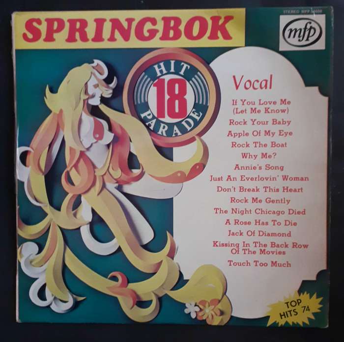 Springbok Hit Parade Vol.18 LP Vinyl Record