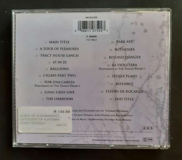 Scent of A Woman (Original Motion Picture Soundtrack) (CD)