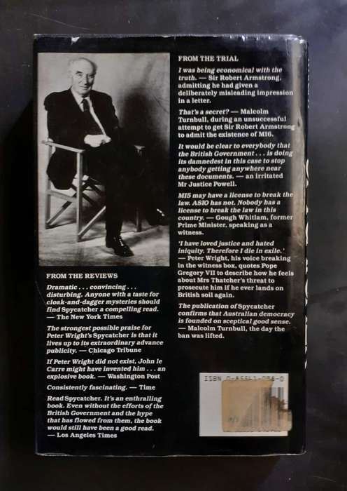 Spy & Catcher - The Autobiography of Senior Intelligence Officer by Peter Wright (Hardcover)