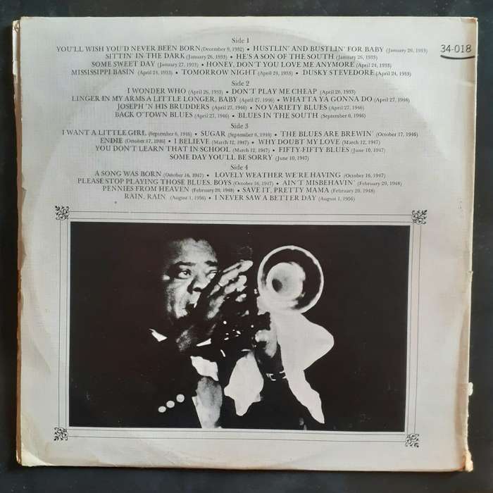 Louis Armstrong - July 4, 1900 - July 6, 1971 Double LP Vinyl Record Set