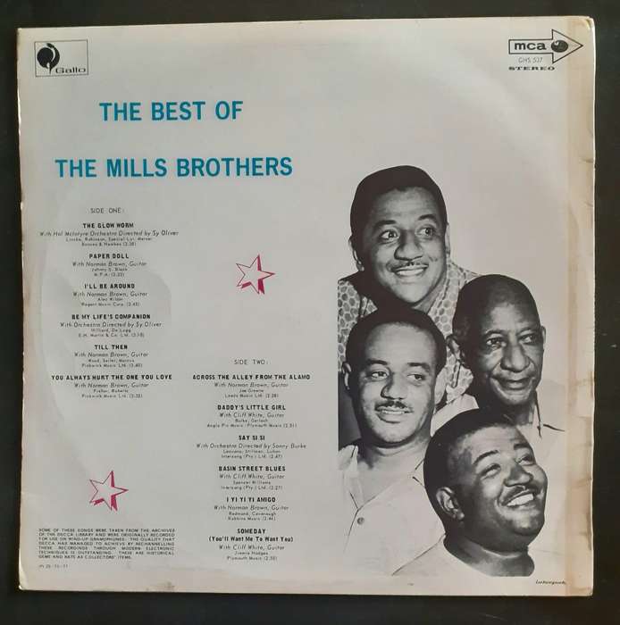 The Best of The Mills Brothers LP Vinyl Record