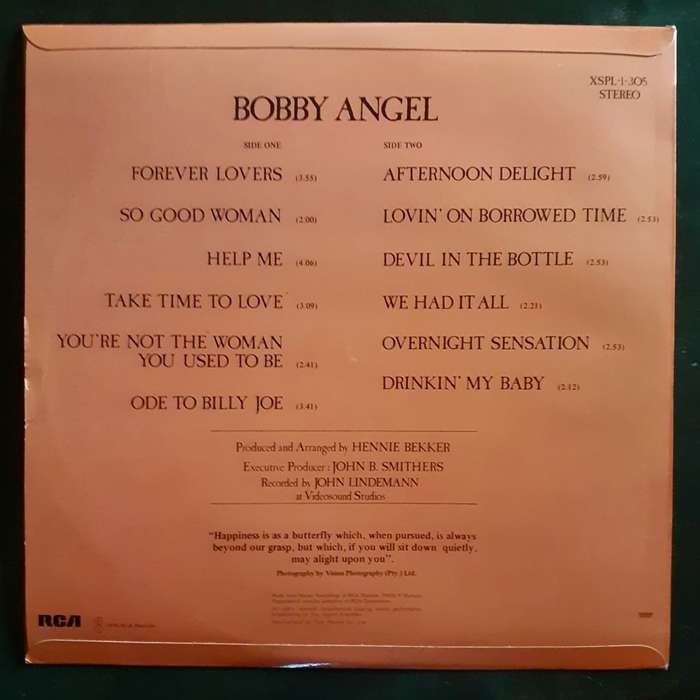 Bobby Angel - Bobby Angel LP Vinyl Record