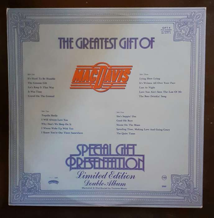 Mac Davis - The Greatest Gift of Mac Davis - Special Gift Presentation Double LP Record Set