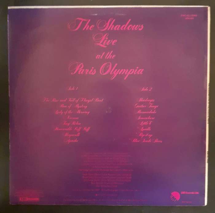 The Shadows - Live At The Paris Olympia LP Vinyl Record