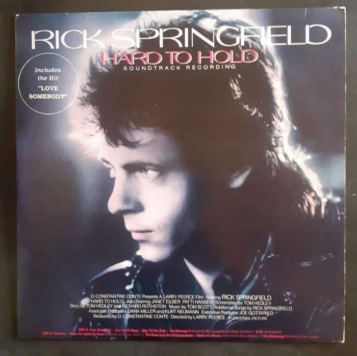 Rick Springfield - Hard To Hold (Soundtrack Recording) LP Vinyl Record