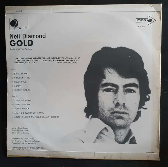 Neil Diamond - Gold LP Vinyl Record