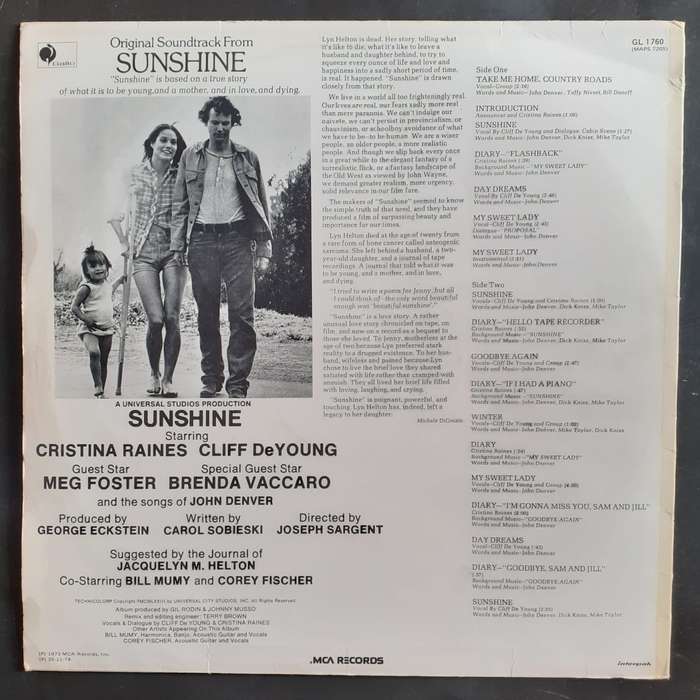 Sunshine (Original Soundtrack) LP Vinyl Record