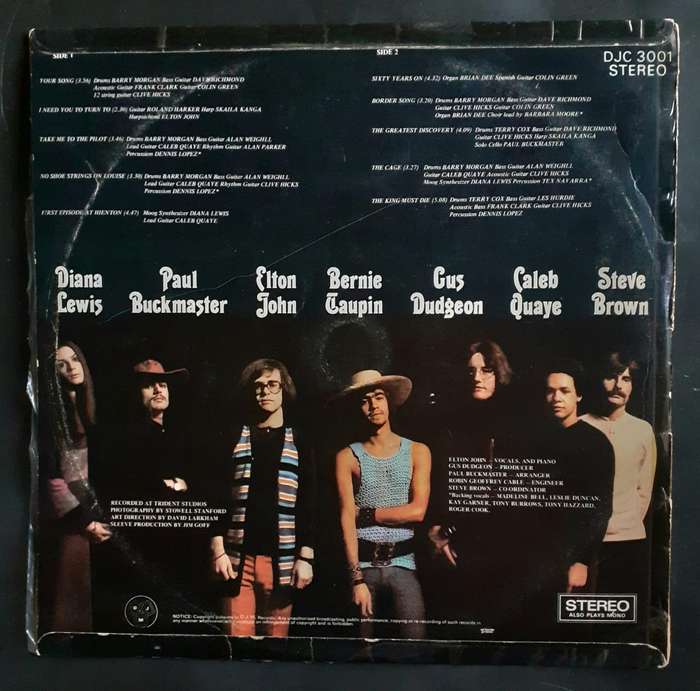 Elton John - Elton John LP Vinyl Record