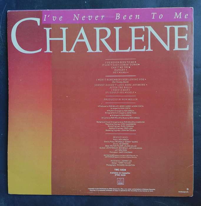 Charlene - I've Never Been To Me LP Vinyl Record