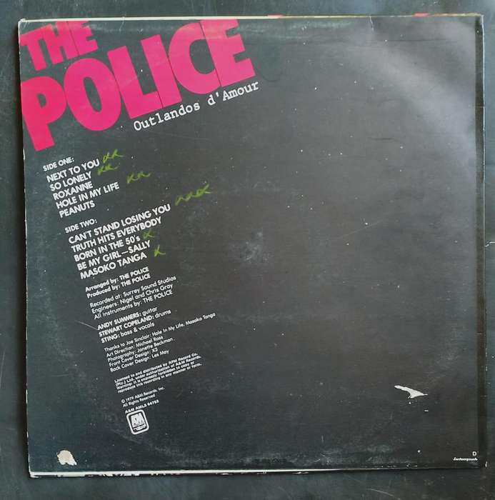 The Police - Outlandos D'Amour LP Vinyl Record