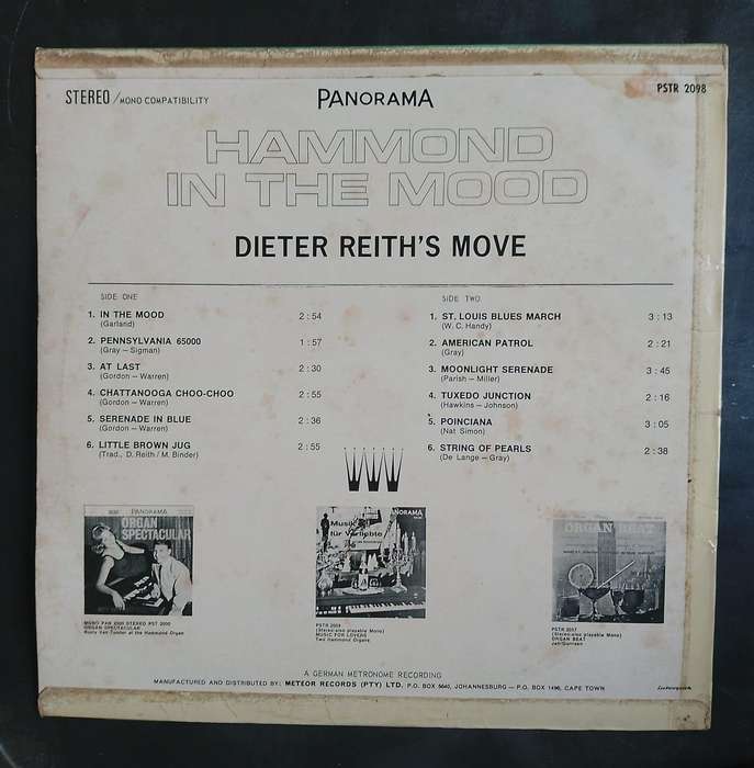 Hammond in The Move - Dieter Reith's Move LP Vinyl Record