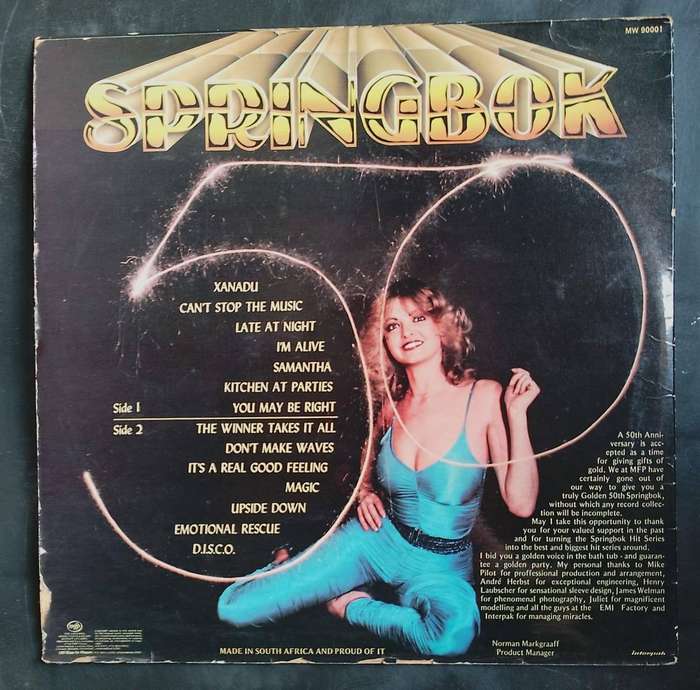 Springbok Hit Parade Vol.50 LP Vinyl Record