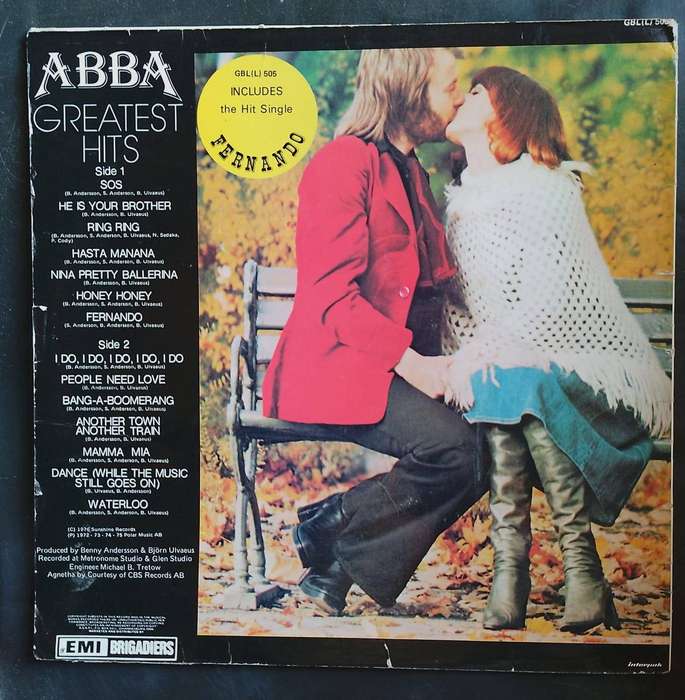 ABBA Greatest Hits LP Vinyl Record