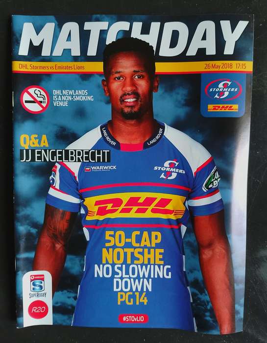 Stormers v Lions 2018 SupeRugby Match Programme