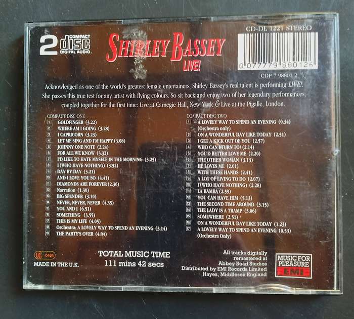 Shirley Bassey - Live! (2 CD Set)