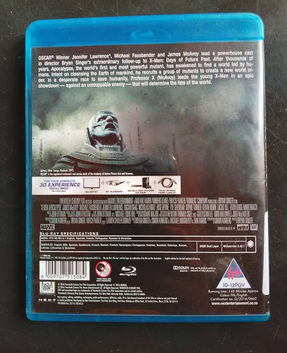 X-MEN Apocalypse (Blu-ray 3D)