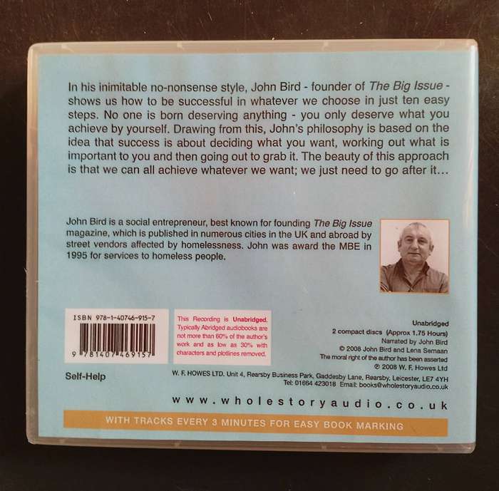 10 Keys of Success by John Bird - Audio Book (2 CD Set)