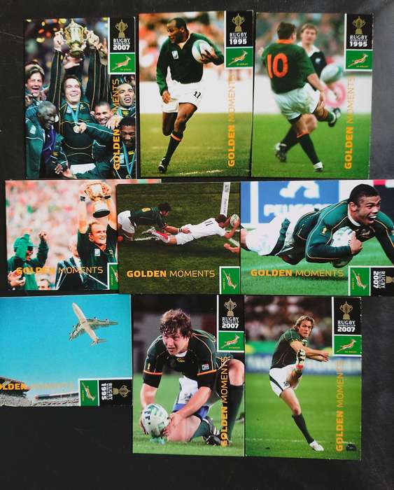 2011 Big Ball Rugby World Cup - Collection of 9 Golden Moments Cards