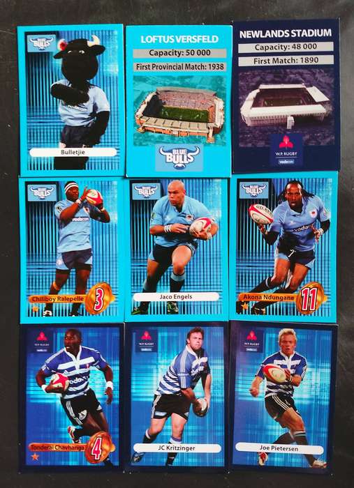 2009 Big Ball Rugby Collection of 9 Cards