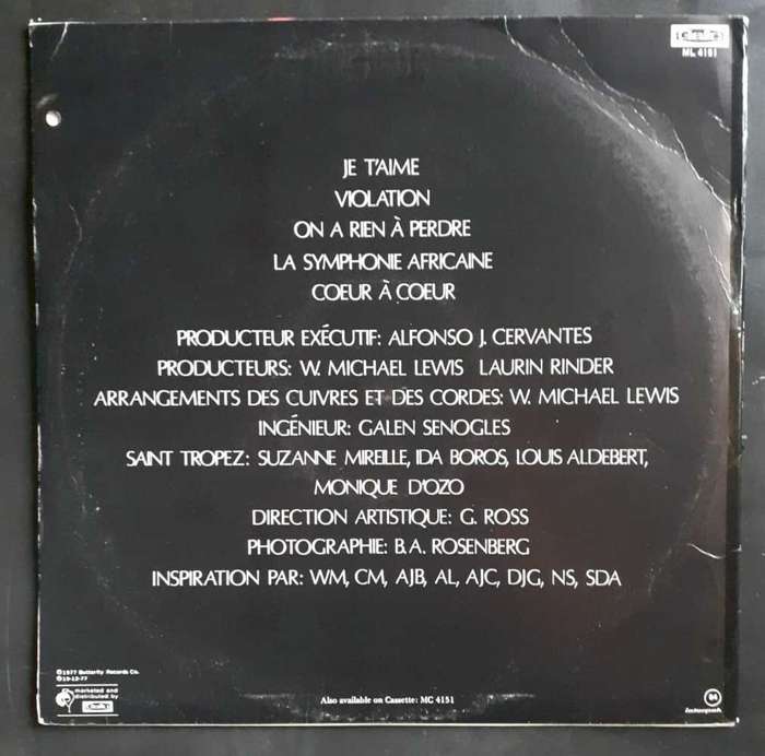 Saint Tropez - Je T'aime LP Vinyl Record