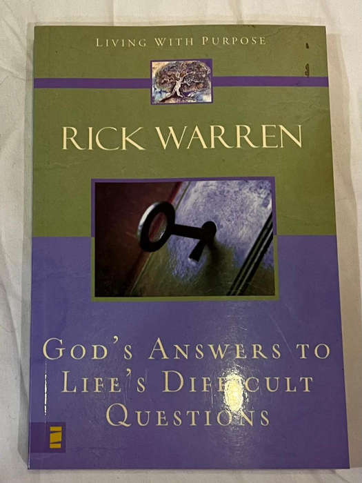 GOD'S ANSWER TO LIFE'S DIFFICULT QUESTIONS BY RICK WARREN