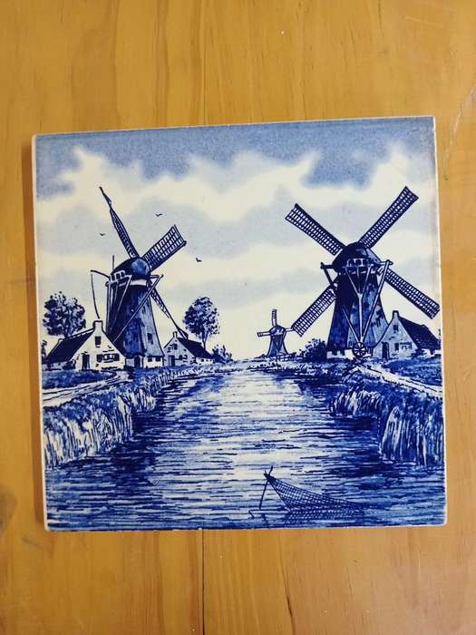 Delft Blue Hand Painted Tile Made in Holland