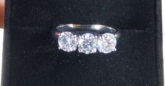 1.62CT DIAMOND ETERNITY RING, White Gold  (Verigem Certified)