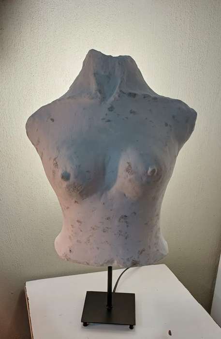 Mixed Media Bust Lamp