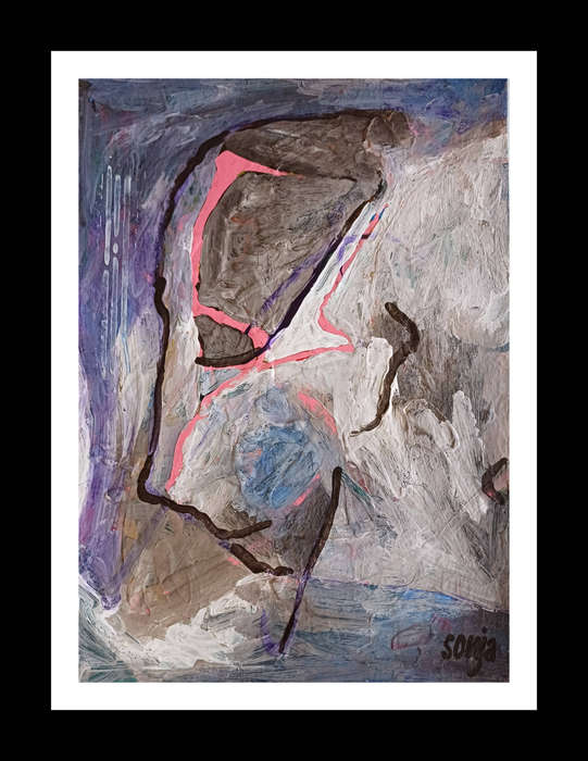 Interconnectedness - Acrylics on canvas sheet - Abstract Art
