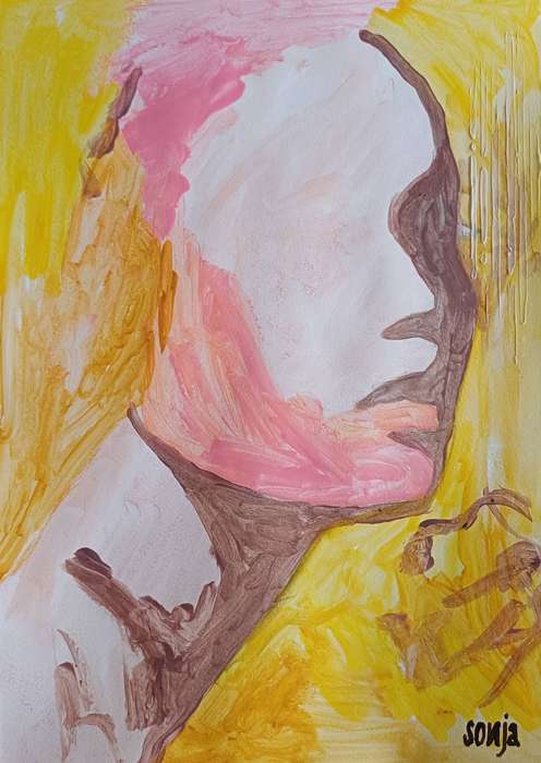 On my mind - Acrylics on paper - Abstract Art