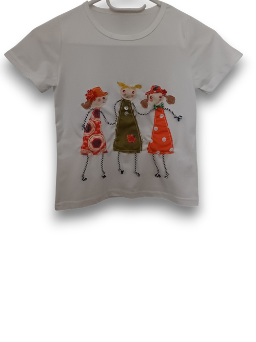 White Cotton T-shirt for girls