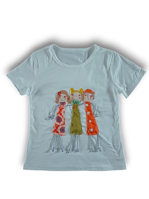 White Cotton T-shirt for girls