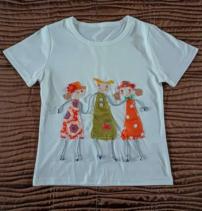 White Cotton T-shirt for girls