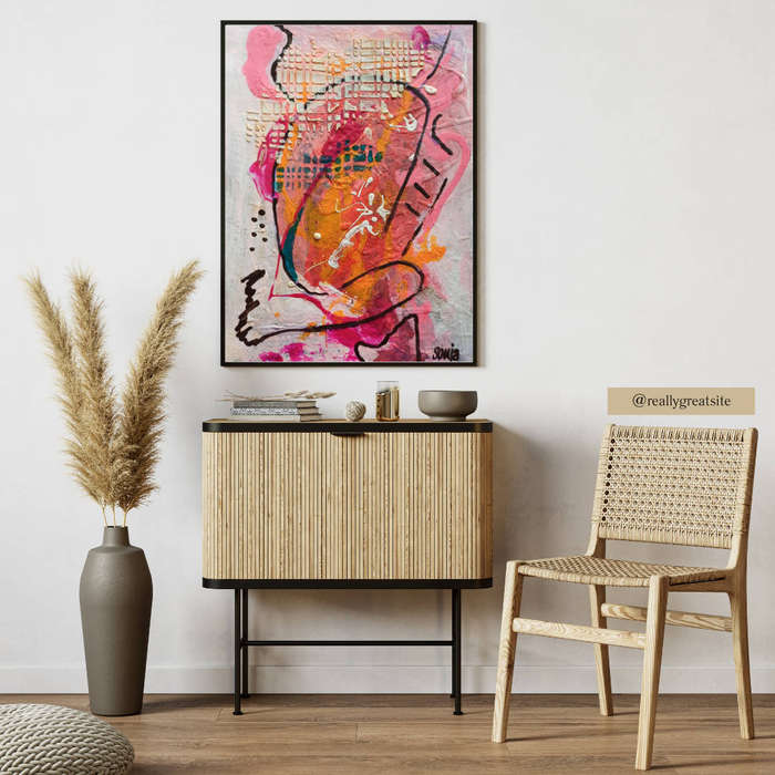 Decision - Acrylics on canvas sheet - Abstract Art