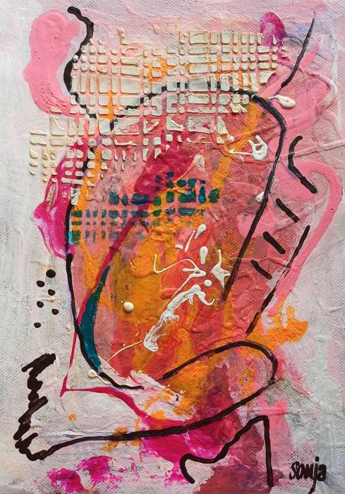 Decision - Acrylics on canvas sheet - Abstract Art