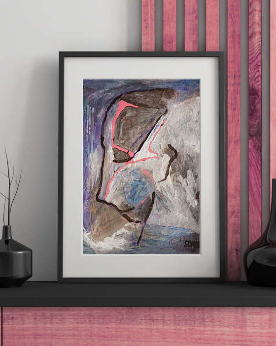 Interconnectedness - Acrylics on canvas sheet - Abstract Art