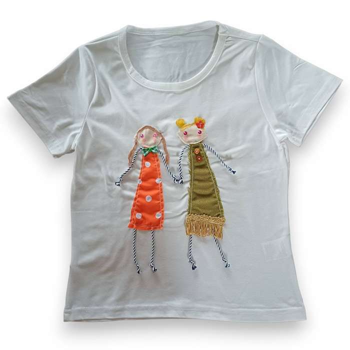 White Cotton T-shirt for girls