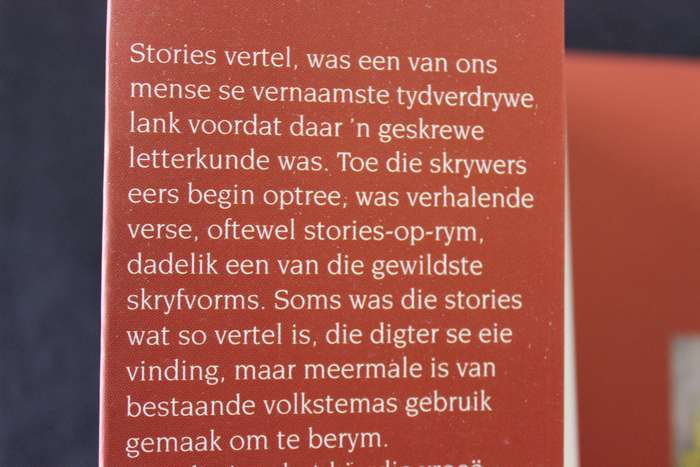 STORIES OP RYM. Keur van vroeë Afrkaanse verhalende verse. Pieter W. Grobbelaar.