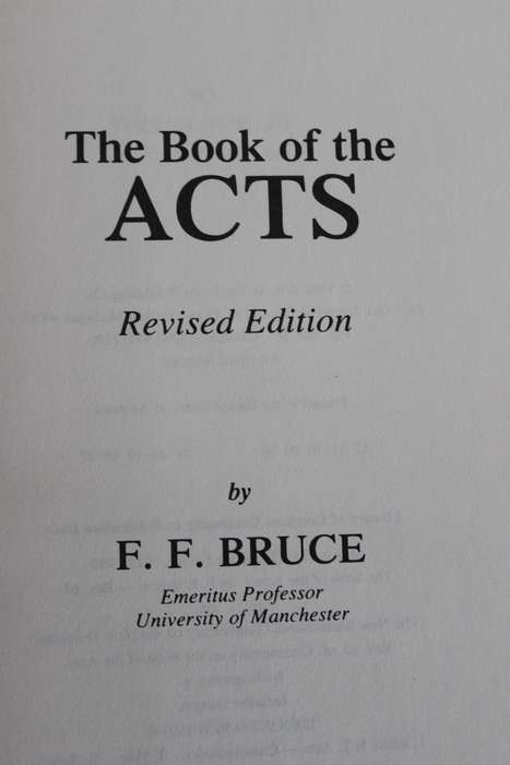 THE BOOK OF THE ACTS. (Revised). F.F. Bruce. (The New International Commentary on the New Testament)