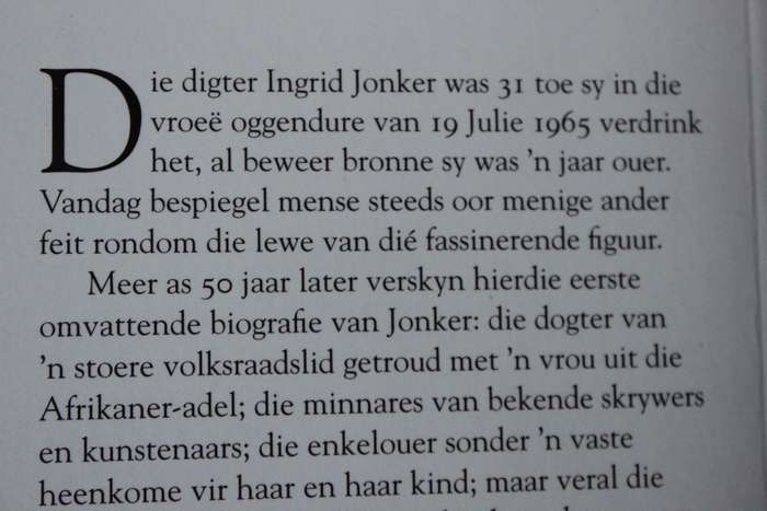 INGRID JONKER. 'n Biografie deur Petrovna Metelerkamp. (Geteken deur skrywer)