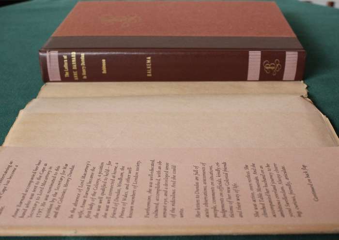 THE LETTERS OF LADY ANNE BARNARD to Henry Dundas. Edited by Dr. A. M. Lewin Robinson. (Balkema 1973)