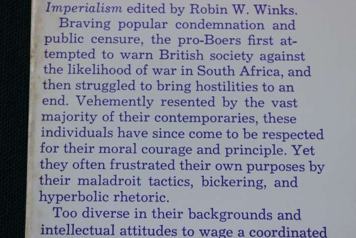 THE PRO-BOERS. The Anatomy of an Antiwar Movement. Edited by Stephen Koss.