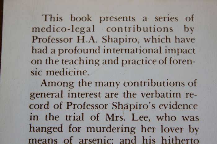 MEDICO-LEGAL MYTHOLOGY and other forensic contributions by H.A. Shapiro. Edited by I. Gordon.